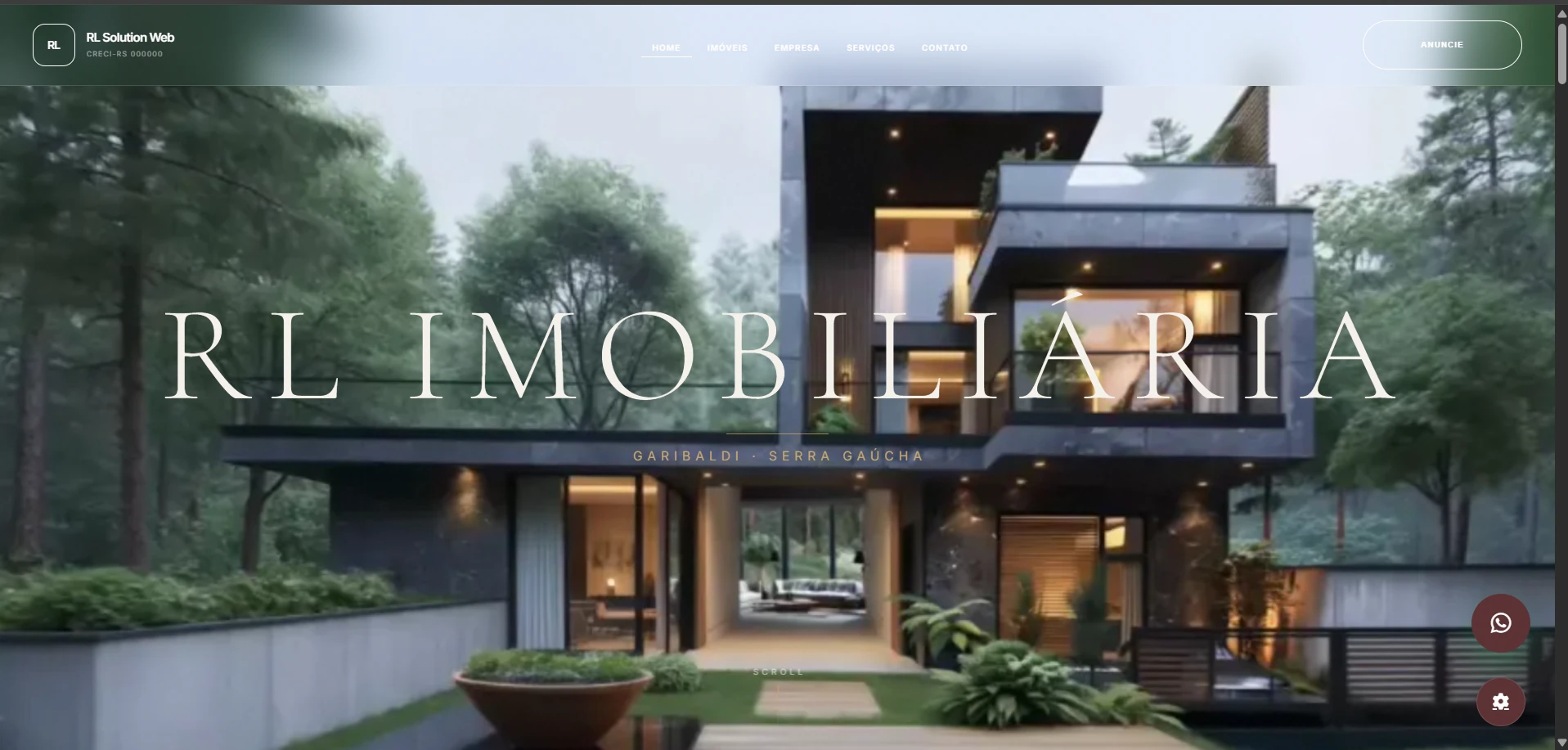 RL Imobiliária — projeto desenvolvido pela RL Solution Web