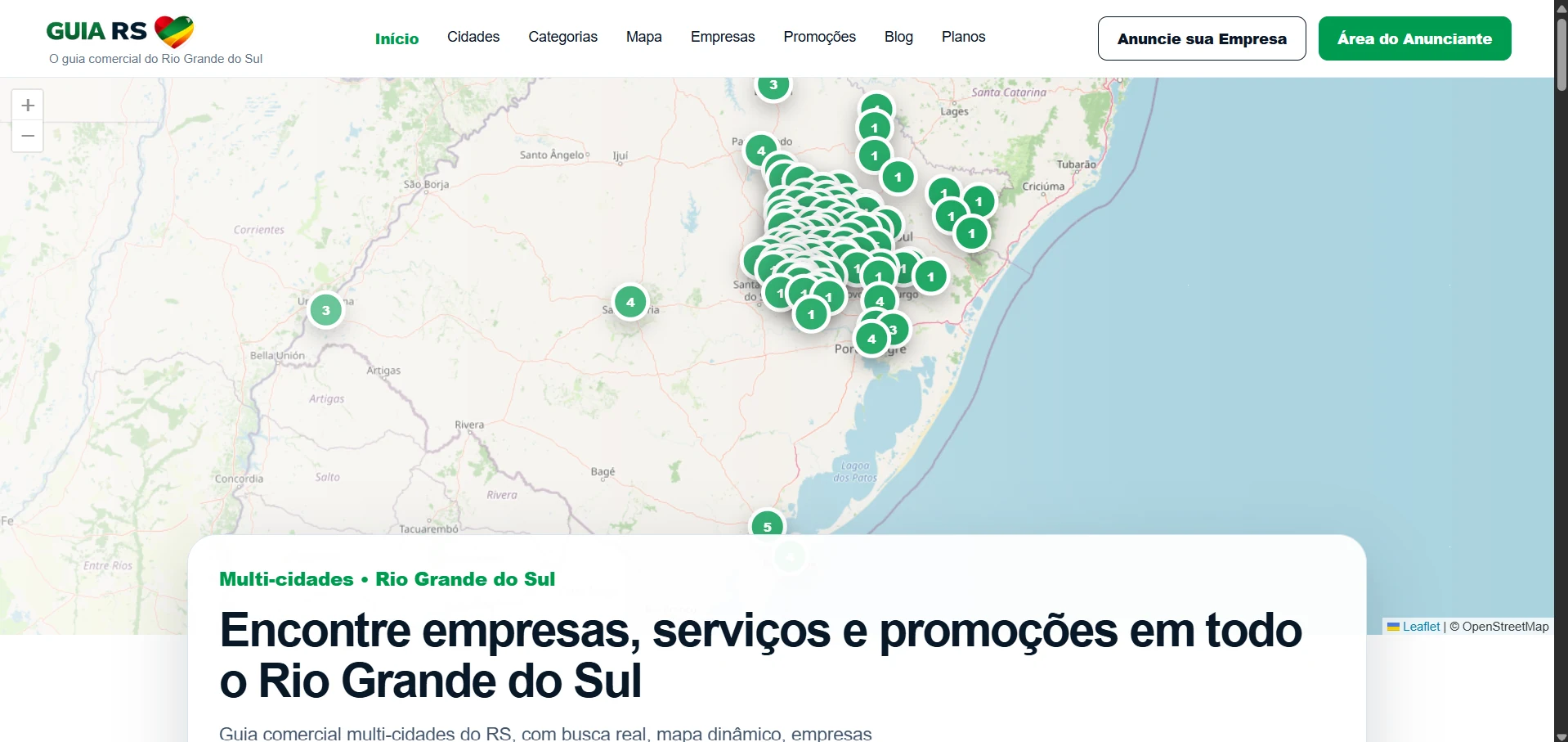Guia RS — projeto desenvolvido pela RL Solution Web