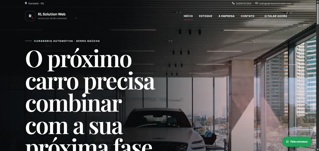 RL Veículos — projeto desenvolvido pela RL Solution Web