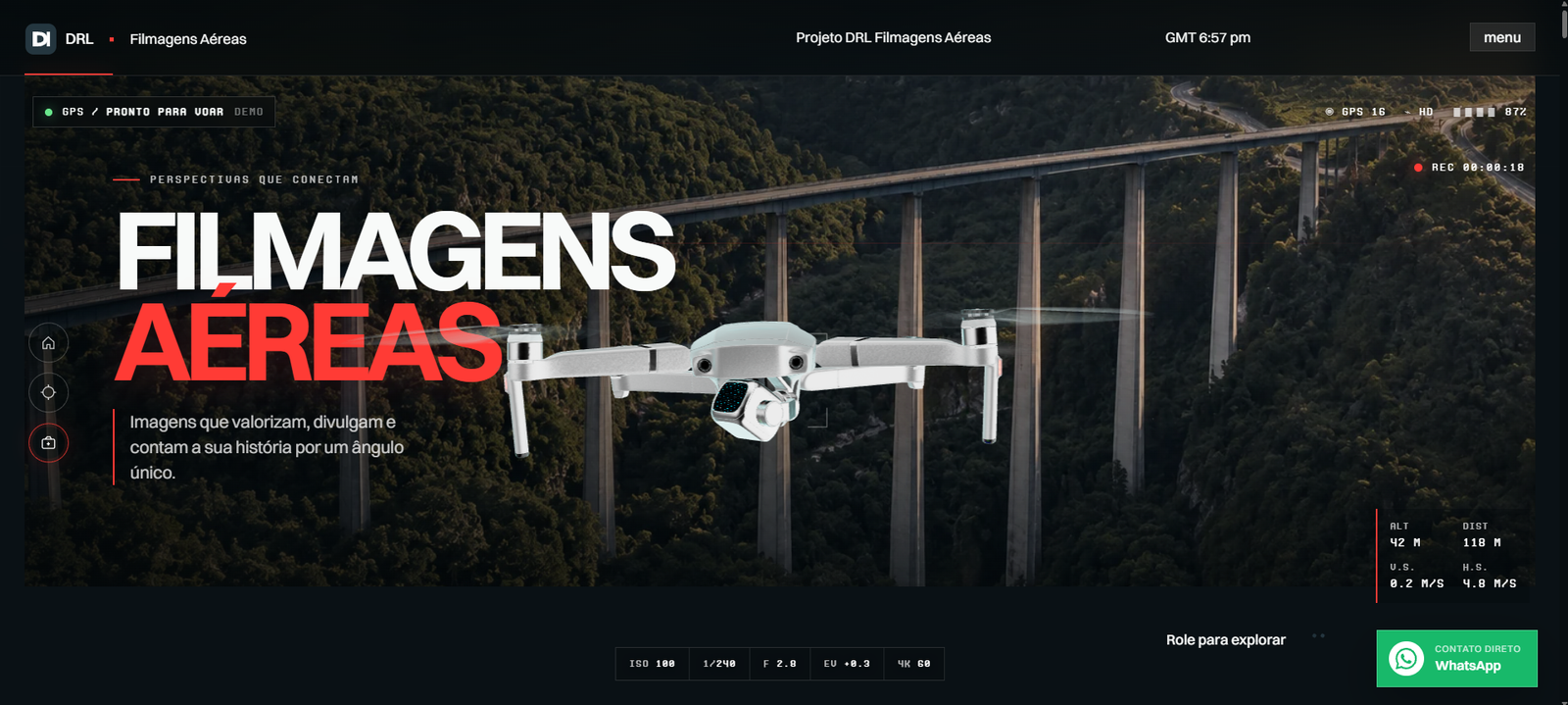 DRL Fimagens Aéreas — projeto desenvolvido pela RL Solution Web