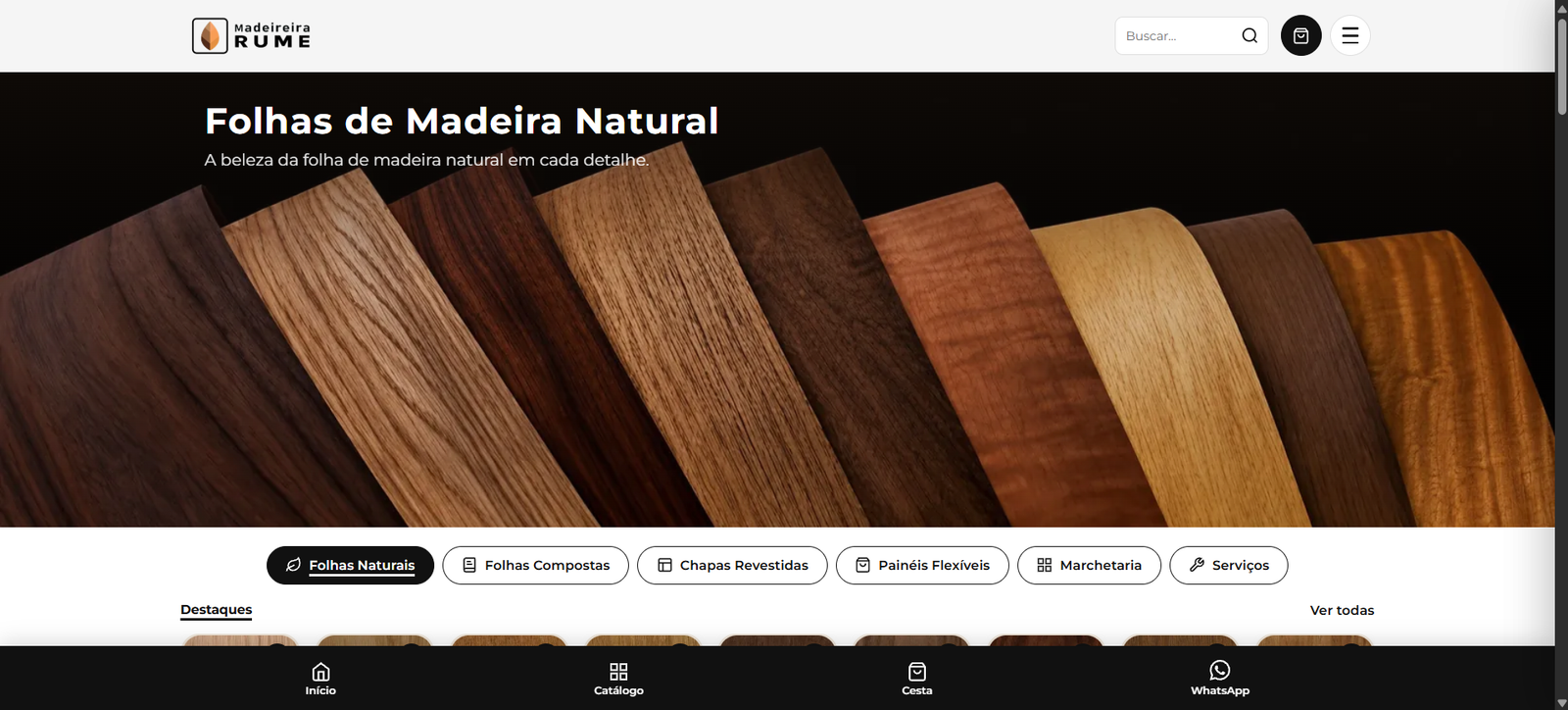 Madeireira Rume — projeto desenvolvido pela RL Solution Web