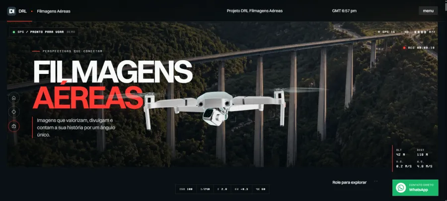 DRL Fimagens Aéreas — projeto desenvolvido pela RL Solution Web